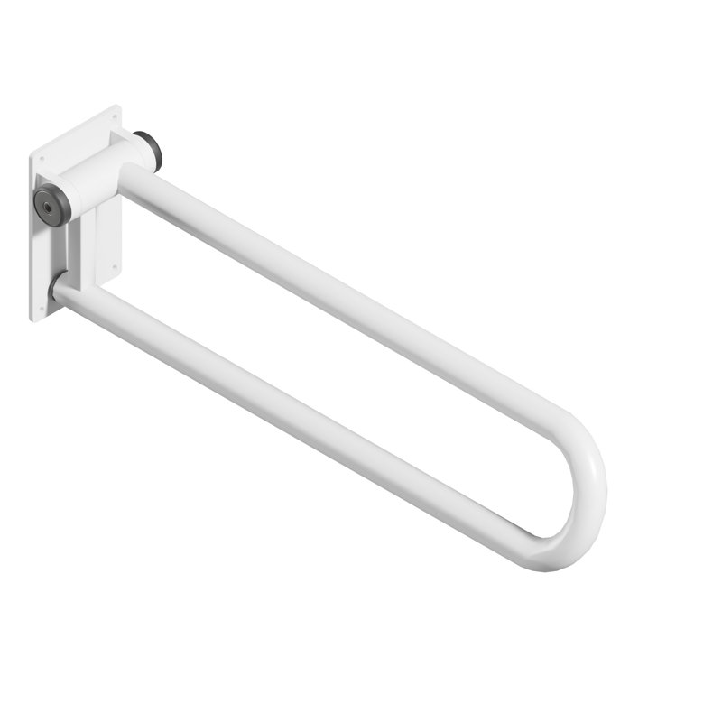 HEALTHCRAFT PT Hinged Rail, Flip Up Wall Mounted Support Rail, 32", Left, White