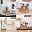 Panier de douche pour salle de bain avec poignée, panier de rangement en plastique pour salle de bain, cuisine, armoire, grain de bois-845886635