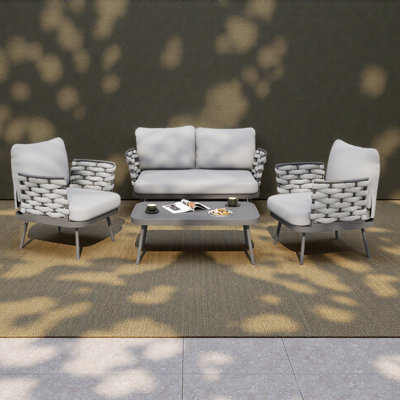 Steel 4-Pieces Coversation Set