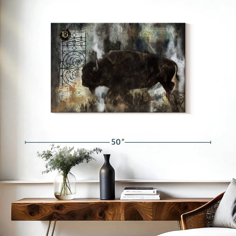 Brampt Wandering Buffalo, 24" H x 36" W
