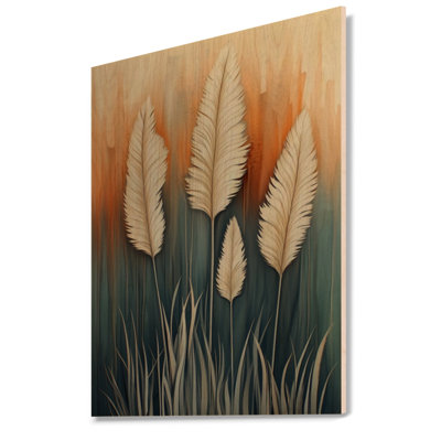 Décoration murale Winna I - Bois botanique blanc
