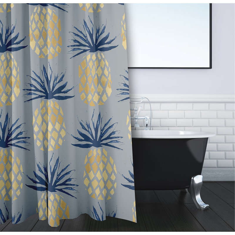 Rideau de douche simple abstrait, Gris