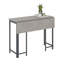 Table avec abattant, finition grise