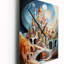 Jernya - Horloge murale surdimensionnée Cityscapes-630166351