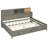Full Size Gray Wooden Daybed With Storage Function, Shelf, And Device - Charging Outlets For Electronics Daybed, Offering 3 Drawers, Tech-802117100-802117105