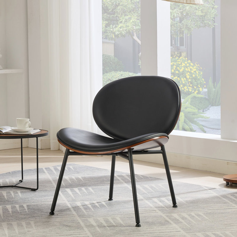 Chaises de salle à manger avec pieds en métal, Noir