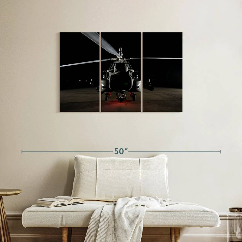Mehar Apache Military Helicopter, 24" H x 38" W