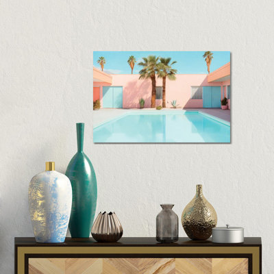 Retro Pool - reproduction d'art murale encadrée