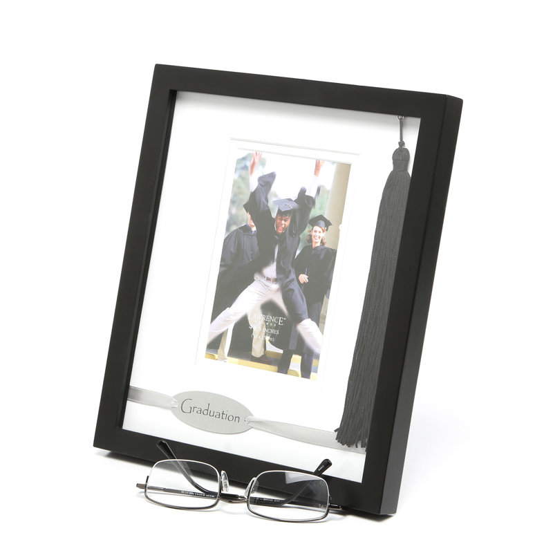 Black Wood Picture Frame with Mat