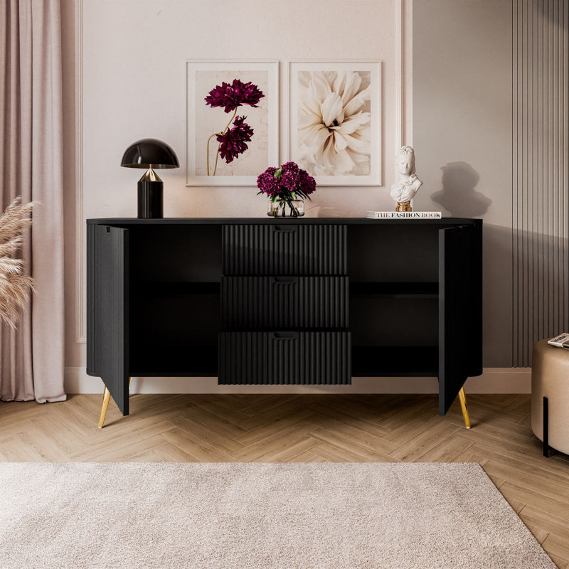Autin 168cm Sideboard, Black