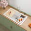 Évier de cuisine encastré en argile réfractaire simple 33 po x l 19 po avec passoire