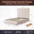 Extra Tall Channel Tufted Upholstered Bed, King, Velvet-523874756-523874758