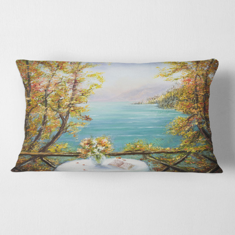 Housse de coussin rectangulaire et insert Terrace View by the Ocean