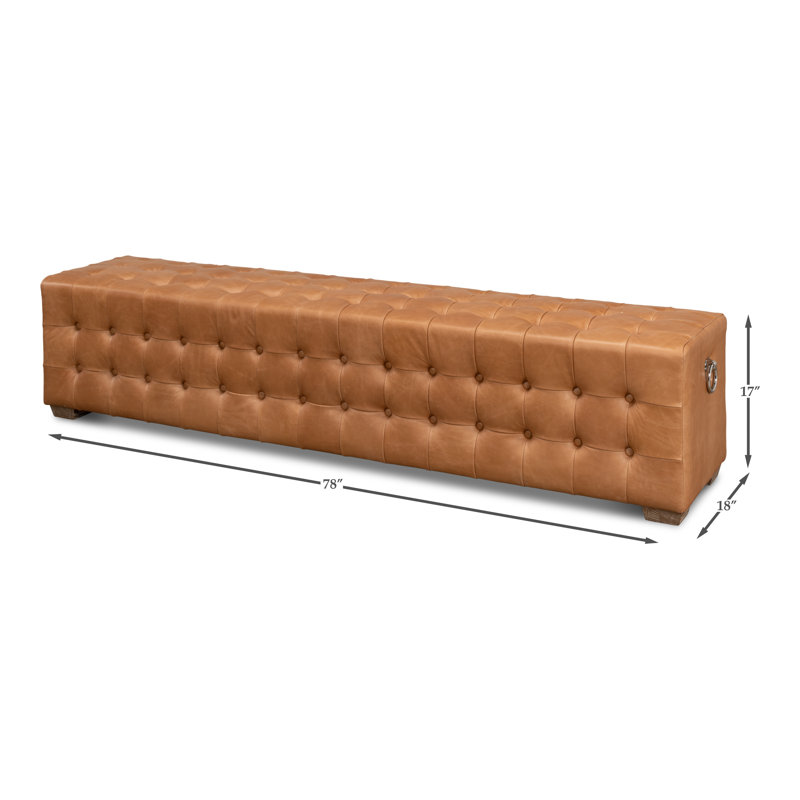 Beam Leather Bench