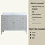 Ensemble de meuble-lavabo sur pied simple 48 po avec structure en bois massif et plateau en marbre d'ingénierie-350777420