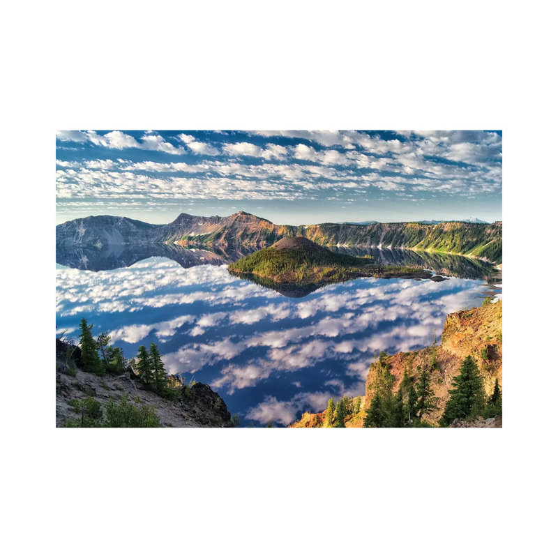 Crater Lake Mirror by Dennis Frates - Wrapped Canvas Print, 20.32 cm H x 30.48 cm W