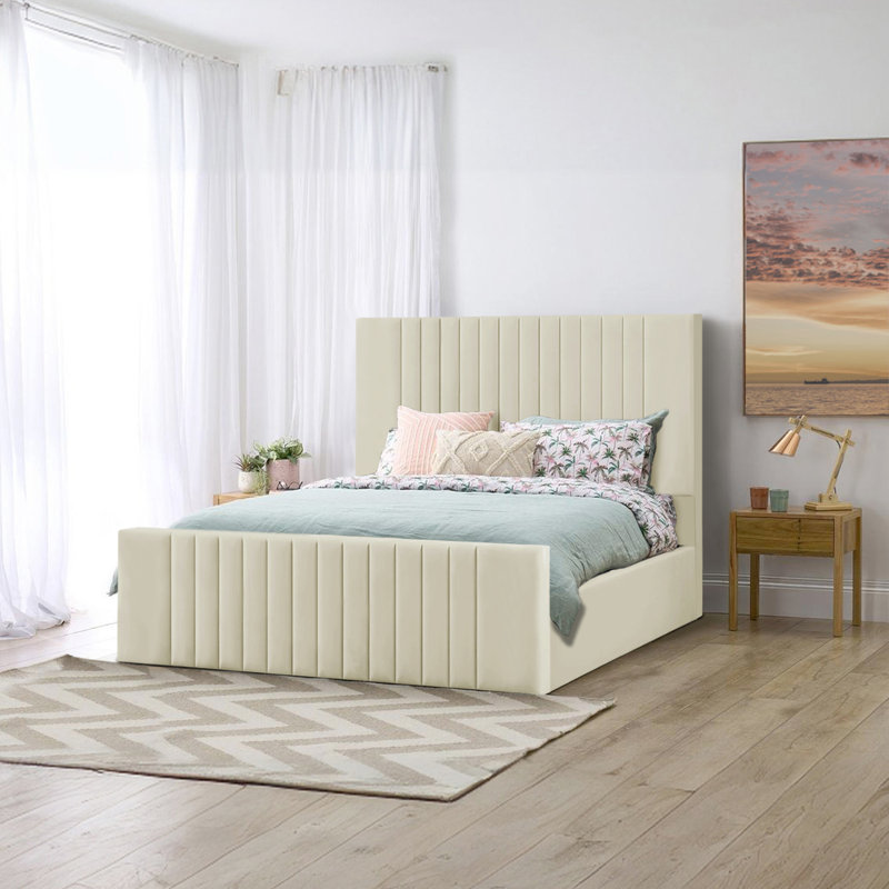 Gagliano Storage Bed, Double (4'6), Cream