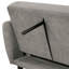 Le canapé de futon de couleur grise se transforme en lit capitonné en fer avec dossier à pattes de support de canapé 1pc-1785901866