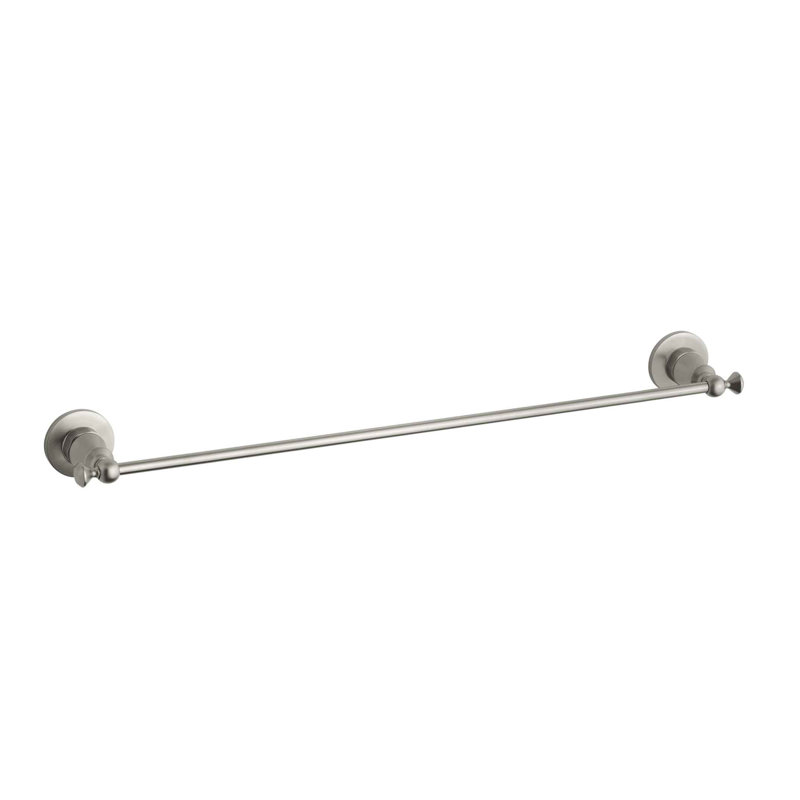 Barre à serviettes murale 24" Antique, Nickel brossé éclatant, 24''