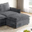 2 velours côtelé gris pour le salon - Fabrication en bois rembourrage en tissu haut rembourrage en éponge solide confortable-2099515341