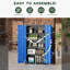 Armoires de rangement pour le garage Achyut (H 72 po x l 36 po x P 18 po), armoire à outils en métal avec 4 tablettes réglables et portes verrouillables-273361719