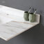 Dessus de meuble-lavabo en marbre blanc 43 po avec lavabo rectangulaire et dosseret, pré-percé pour l'installation du robinet