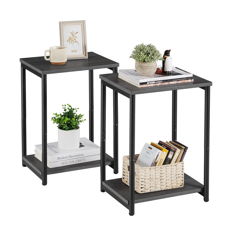 Aleesa Side Table Set, Misty Grey