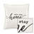Reyna Let's Stay Home Square Cotton Pillow Cover