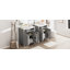 Meuble-lavabo moderne de 48 pouces avec lavabo en céramique, portes à fermeture en douceur, tiroir rabattable, tablettes de porte à double couche, solution de rangement élégante-2050166476