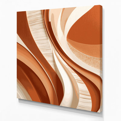 Abstract Landscape 13 Beige Canvas Wall Art
