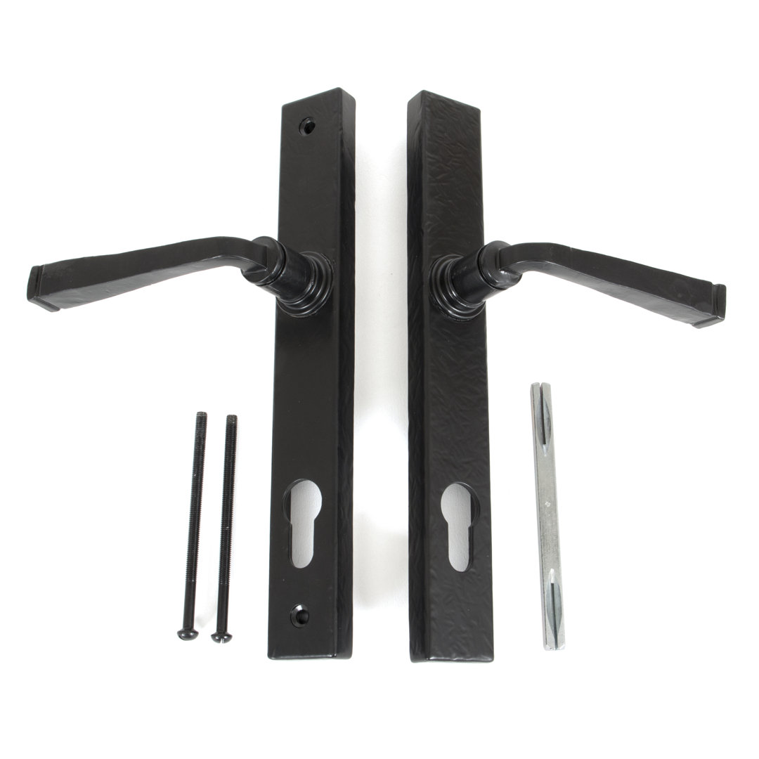 Black Traditional Smith Slimline Avon Lever Door Handle - Image 4