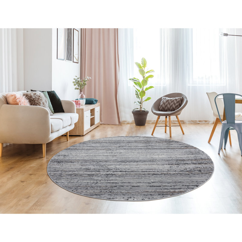 United Weavers Fanna Westway Grey Round Rug 7'10" RD, Round 7'1"