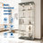 5-Tier Display Cabinet with Dual Glass Doors, Cabinet Display Case Tempered Glass Curio Cabinet with Human Body Sensor & 3-Color LED Lights for Collectibles, Wine, Living Room (Black)-1830752715