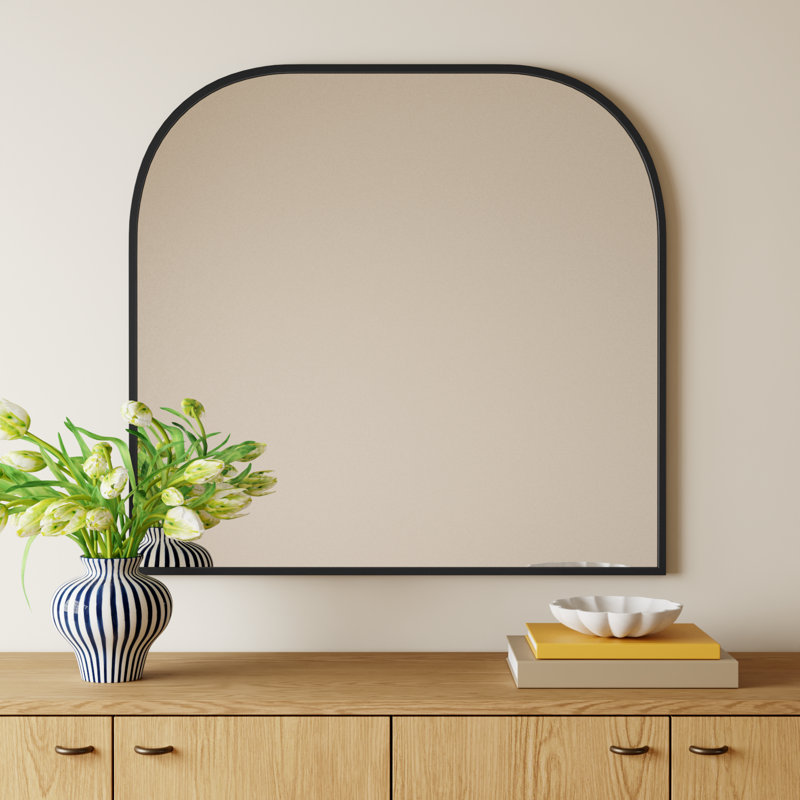 Miroir mural Sabine, Noir, noir, noir, noir, 38 po x 40 po