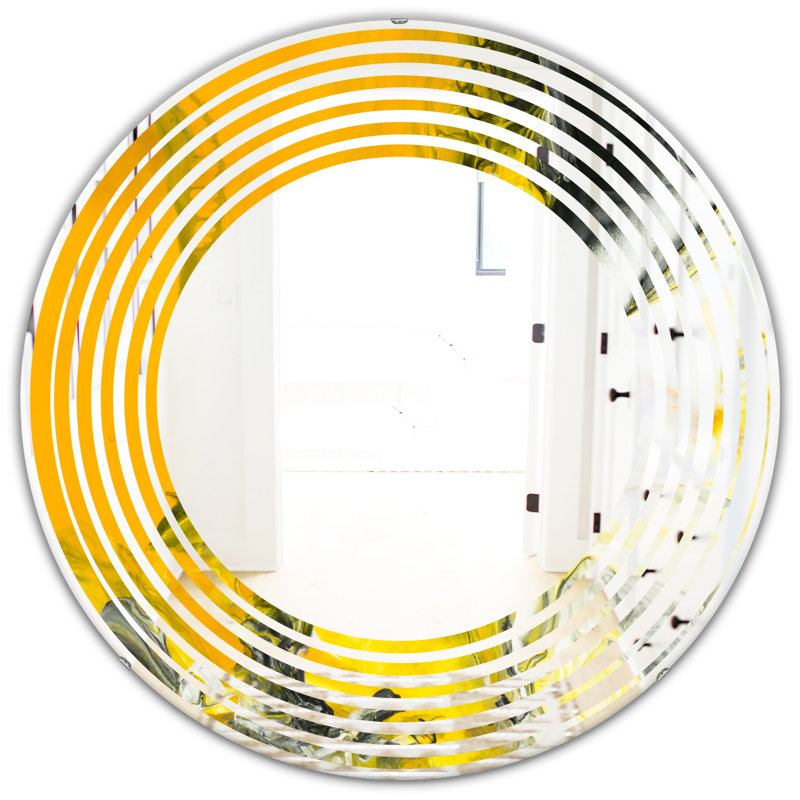 Miroir mural marbré 6 vagues, H 31,5 po x l po