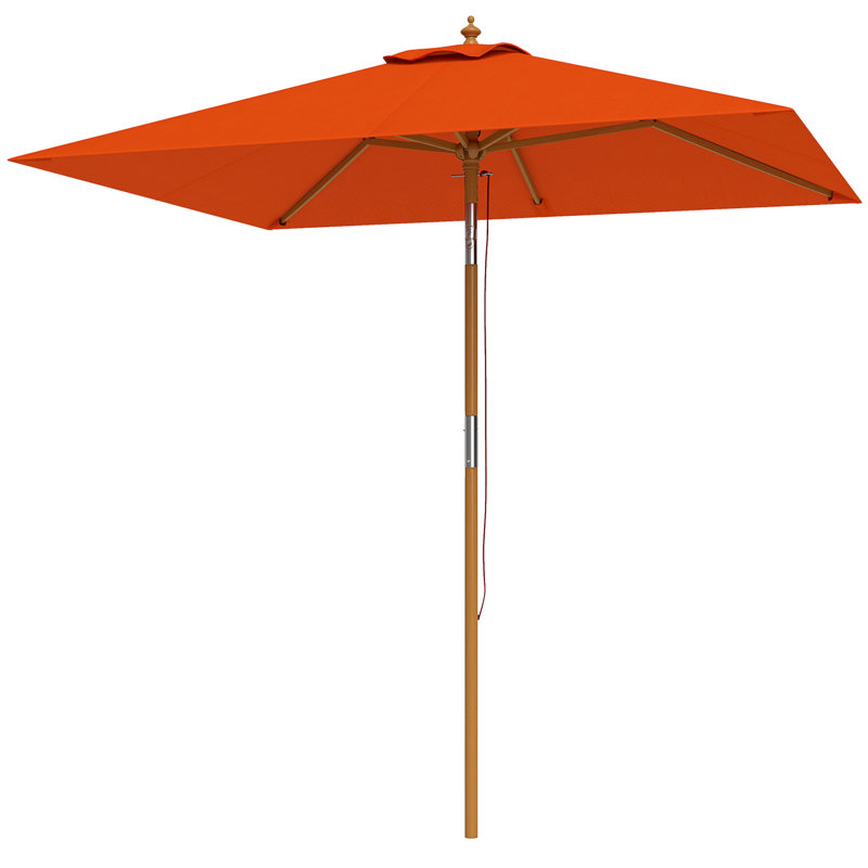 Outsunny Garden Parasol Umbrella, Orange