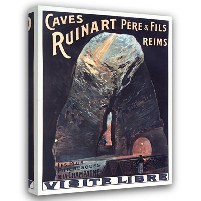 "Caves Ruinart Père and Fils, Reims, the Most Picturesque in Champagne. Free Visit" by  Louis Tauzin - Gallery Wrap Canvas Wall Art