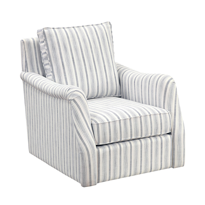 Fauteuil pivotant rembourré en tissu blanc cassé blanc cassé Elegance Comfort