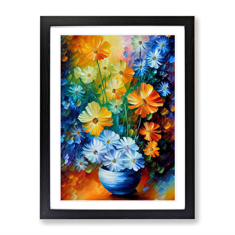 Wildflowers Vol.3 - Single Picture Frame Painting, 64cm H x 46cm W x 2cm D, Black