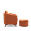 Upholstered Barrel Chair With Footstool-621097161