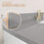 Comptoir de meuble-lavabo simple 36 po avec lavabo, comptoir de salle de bain en pierre d'ingénierie grise, conception de lavabo décalé à droite, trous de robinet de 4 po, comptoir de remplacement