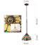 Luminaire suspendu Tiffany, vitrail brun de style victorien 8 po-2006554501-2006554522-2006554500