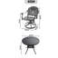 Cet ensemble de salle à manger toutes saisons en fonte d'aluminium comprend 4 chaises pivotantes et une table ronde de 39,37 po avec cadre noir (même référence: W1710S00340)