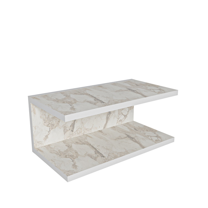 Daizah 45cm W Bedside Table, White Ephesus