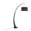 Lampe sur pied Mid-Century moderne avec cadre en bois de noyer et base en marbre par Lumisource