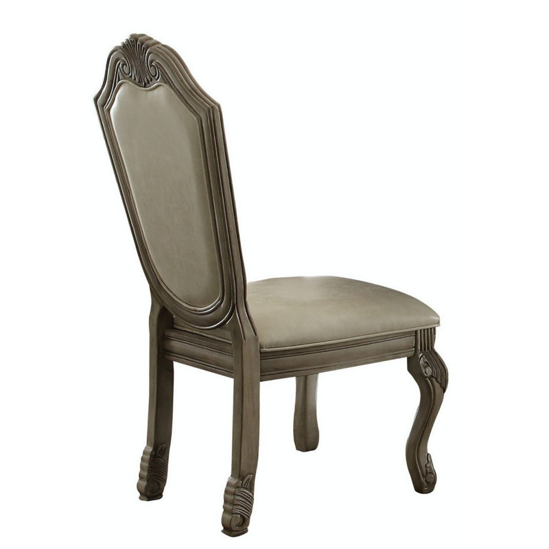 Chaise rembourrée Elyanna, Blanc antique