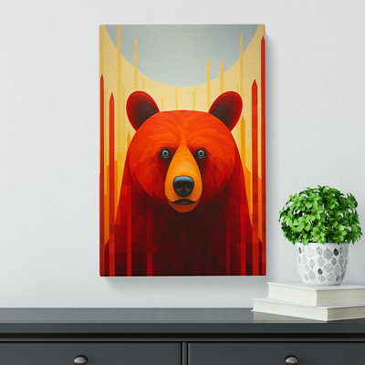 Bear Constructivism No.3 - Wrapped Canvas