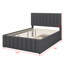 Lit plateforme tapissier avec lit gigogne et 3 tiroirs-701360037