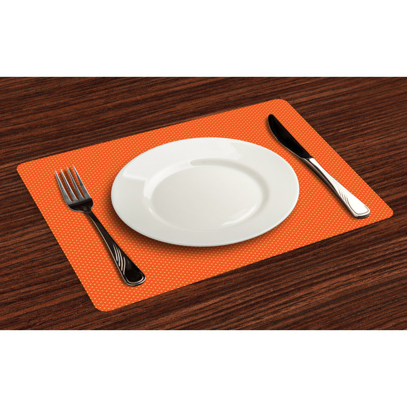 Polyester Polka Dots Rectangle Placemat