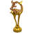 Santa's Romping Reindeer Christmas Statue